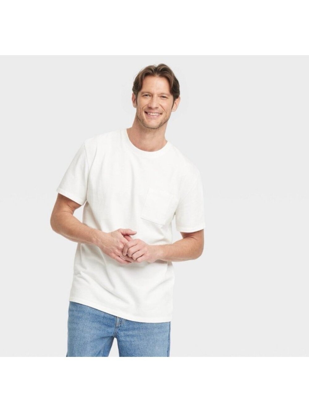 Men's Vintage Short SleevePocket T-Shirt - Goodfellow & Co™White XL